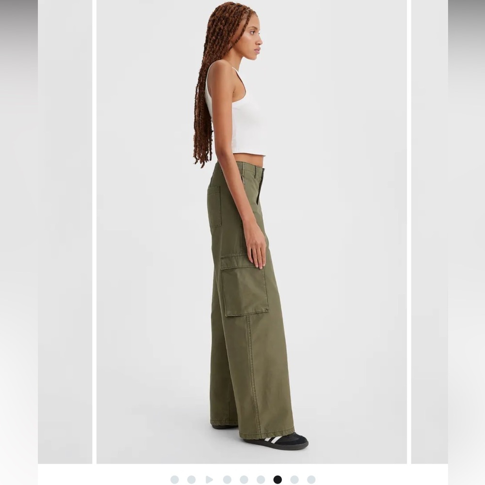 Levi’s Baggy Cargo Pants size 27 in olive green - Picture 2 of 9